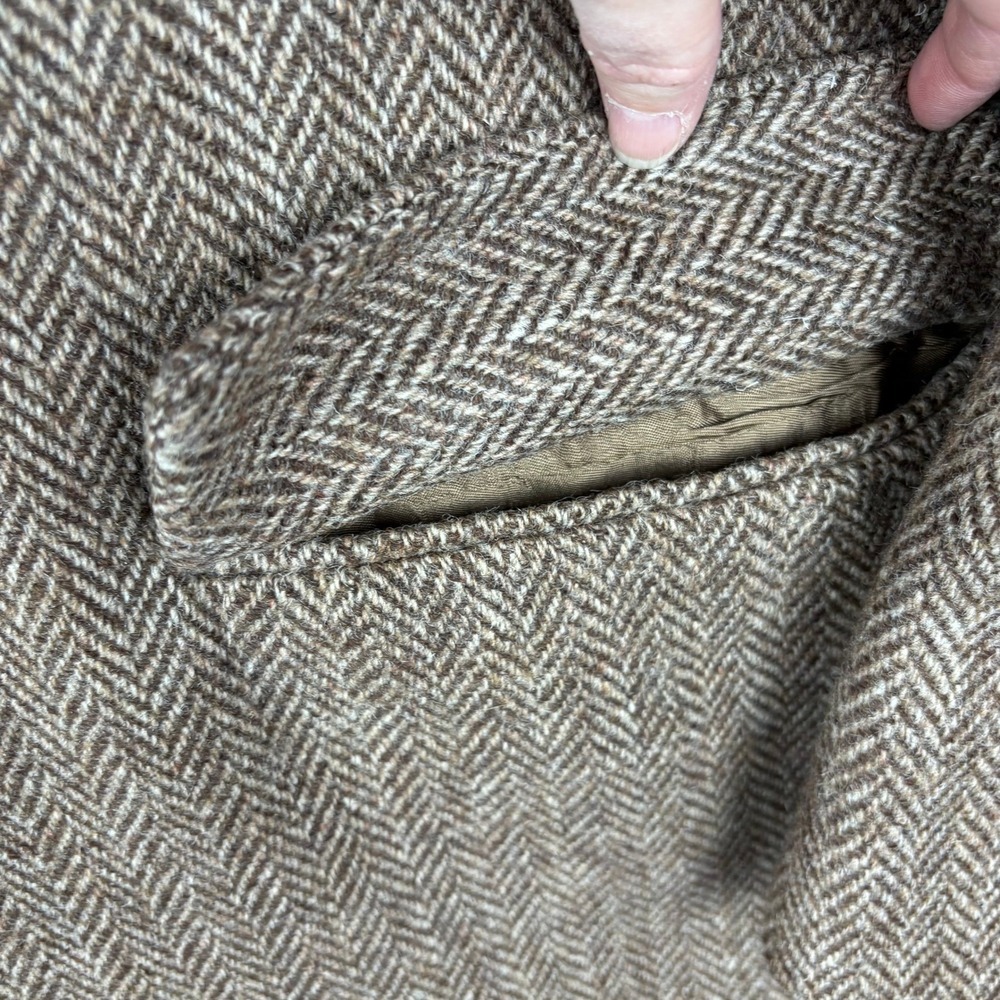 Harris Tweed 100% Scottish Wool Blazer Herringbone Heritage Tailored Old Money - Picture 13 of 16